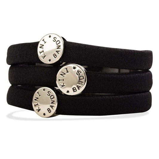 Solid Black Hair Tie Trio